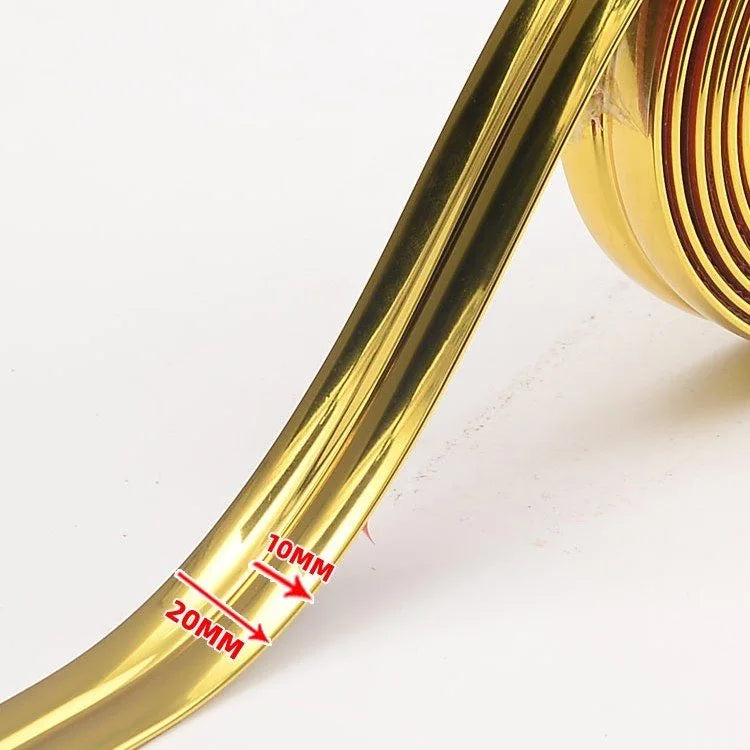 PVC Self-adhesive decorative tape gold background wall inner corner Decor Strip Furniture Table Edge Anti-collision Bumper tape