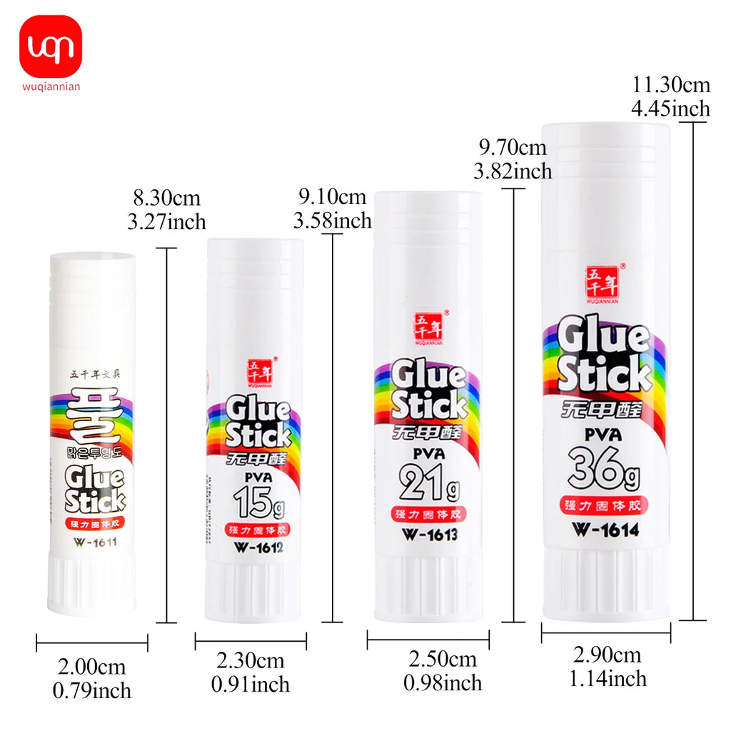 WQN-10PCS White Solid Glue Sticks, Large Capacity for Office,Children’s Craft Classes, School Glue Sticks,Student Supplies 9-36g