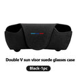 Suede Car Eyeglass Case Sun Visor Glasses Holder Magnetic Clips For BMW 1 3 5 Series X1 X3 X4 X5 X7 G20 G38 F20 F39 F48 E46