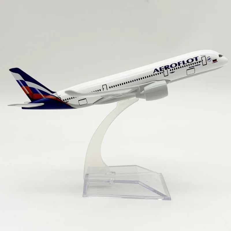 16cm Russian A350 Aircraft Model 1:400 Scale Die-Cast Alloy Metal Aviation Model Aircraft Toy Gift