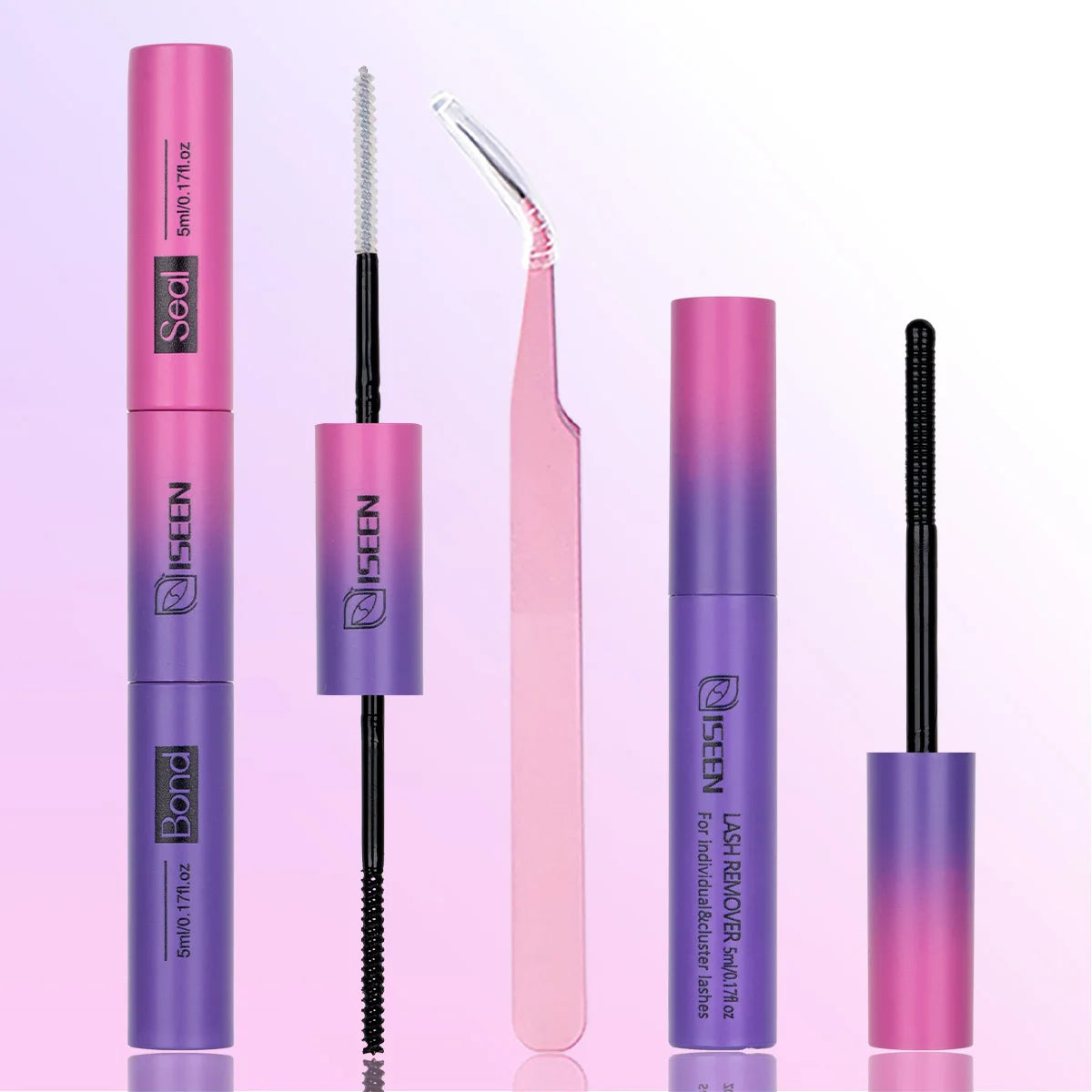 Lash Glue Bond and Seal Long Lasting Strong Hold Waterproof 2 in 1 Cluster Eyelash Glue for DIY Lash Extensions