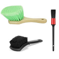 Wheel Rim and Tire Brush Set, Soft and Stiff Bristle Wash Cleaning Supplies Kit for Car Body Exterior Surface, Carpet, Truck, S