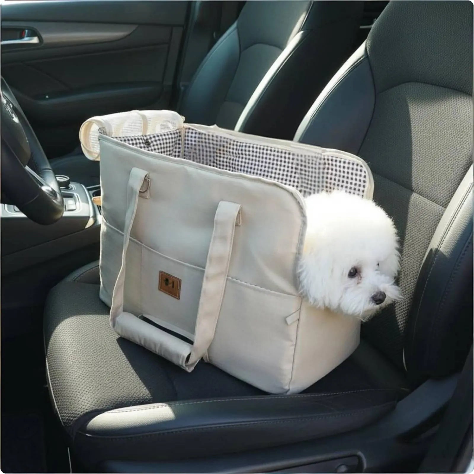 Pet Shoulder Carrier Car Seat Friendly Portable Dog Carrier Feline Travel Tote Lightweight Small Dog Tote Bag Adjustable Strap