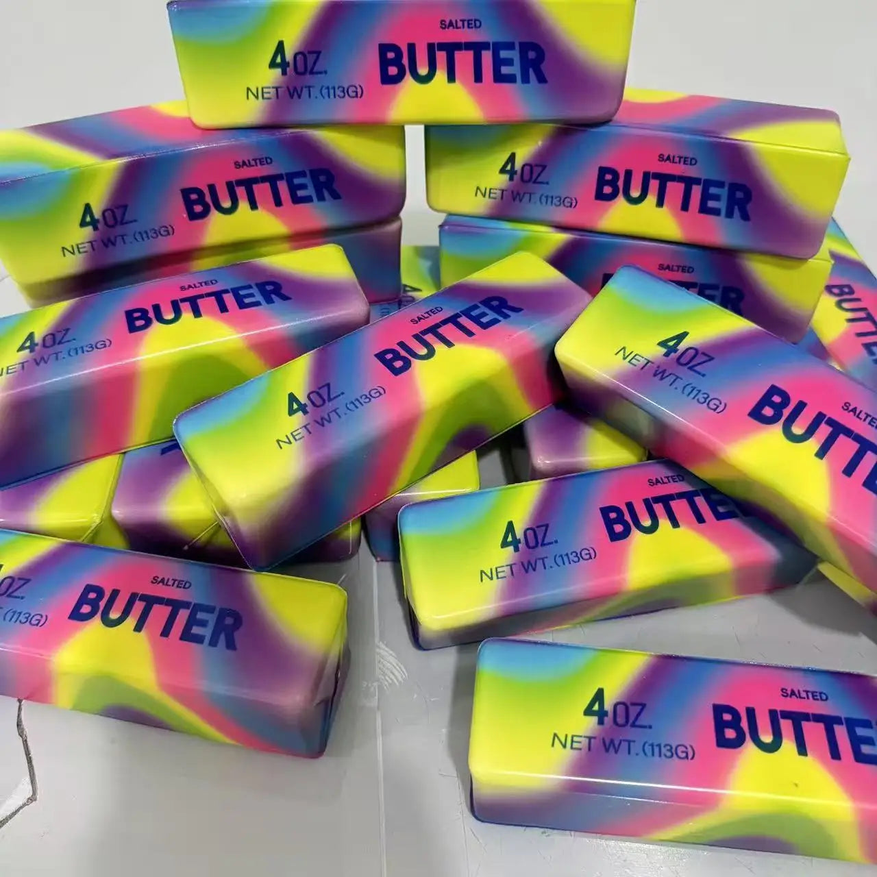 Butter Squishy Toy Simulation Squishy Cheese Fidget Toys Stress Relieving Accessoires Decompression Home Decor Desk Accessories