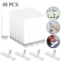 48pcs Punch-free Frame Tape Strips Assorted Mounting Self Adhesive Picture Frame Fixed Poster Wall Hook Decorate Fixing Wall Han