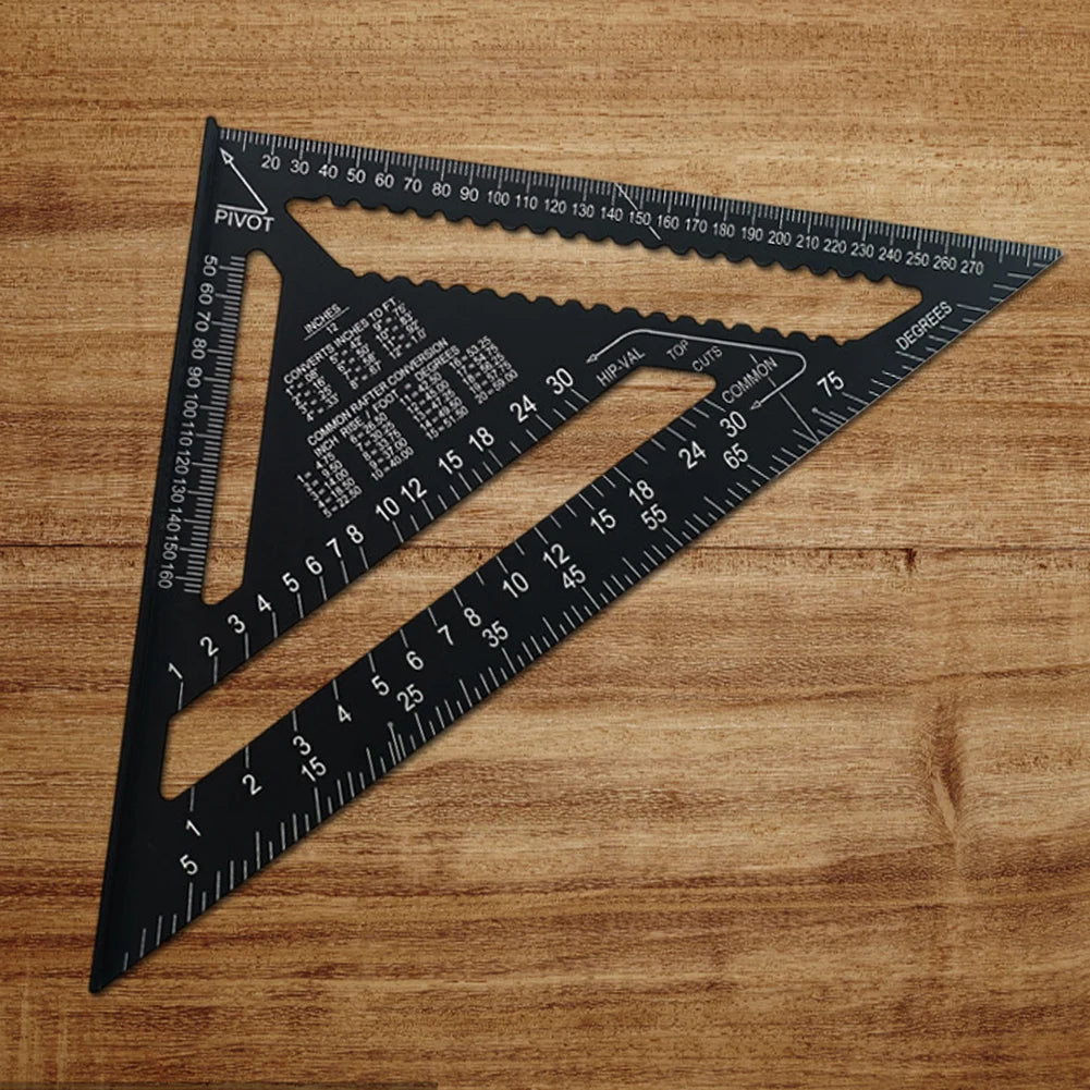 7/12 Inch Triangle Ruler High Precision Speed Square Angle Protractor 90° Triangle Carpenter Square Ruler Carpenter Tools