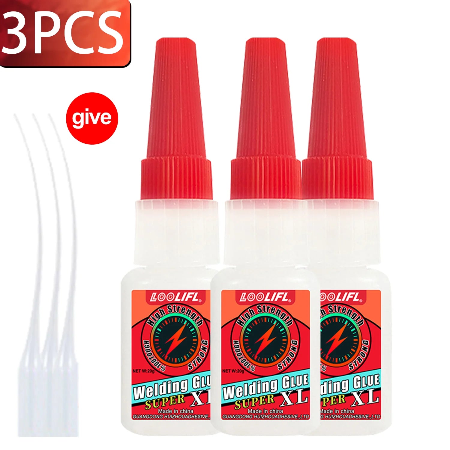 LOOLIFL High Strength Welding Oily Super Glue Universal Clear Non-Marking Repair Adhesive Instant Strong For Home Industrial Use