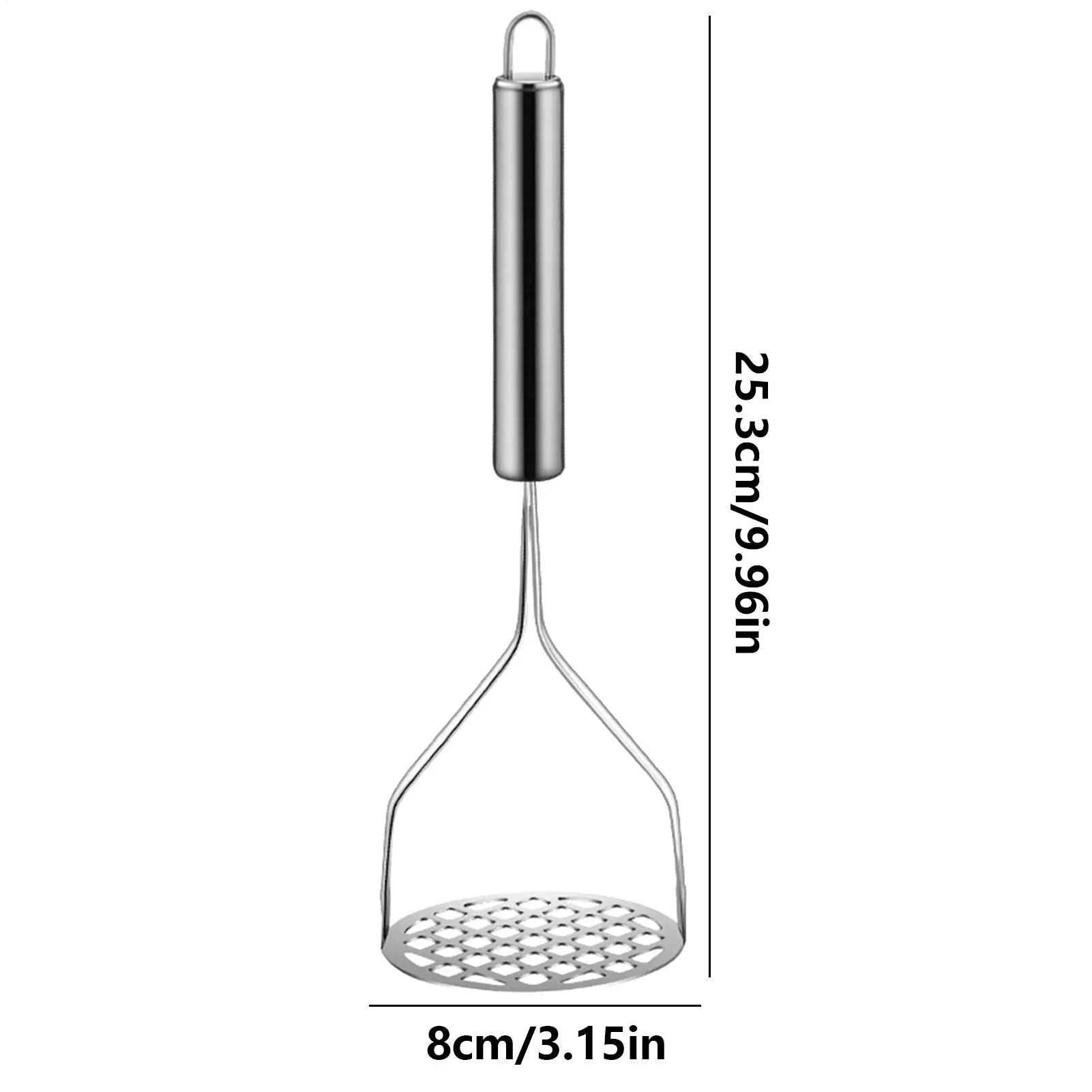 Stainless Steel Potato Masher Stainless Steel Food Masher for Avocado Kitchen Tools Press for Cooking Pureeing Vegetable Fruit