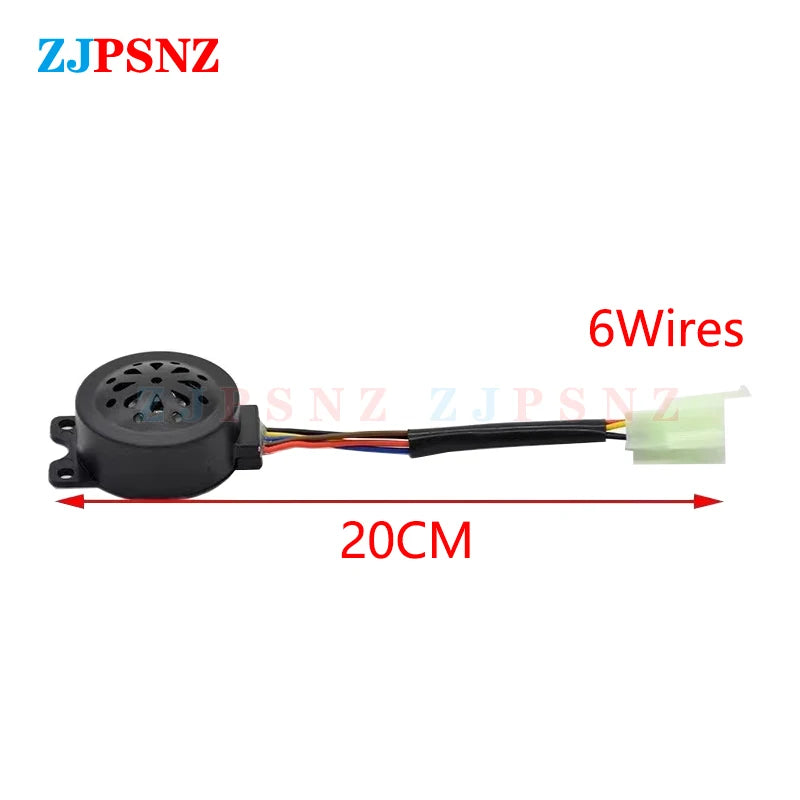 4in1 Horn Reversing Steering Anti-theft Horn Electronic Speaker Waterproof For Motorcycle Scooter E-bike Electric 48V-72V 6Wires