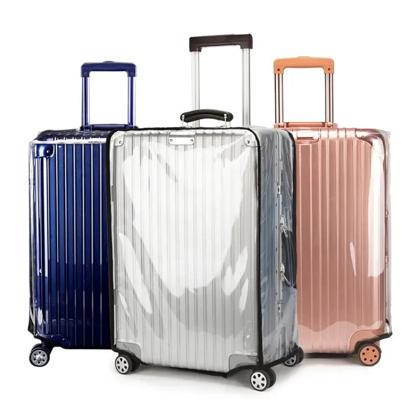 Wear-Resistant PVC Trolley Case Waterproof Transparent Protective Leather Dust Cover for Suitcases Universal Luggage Covers