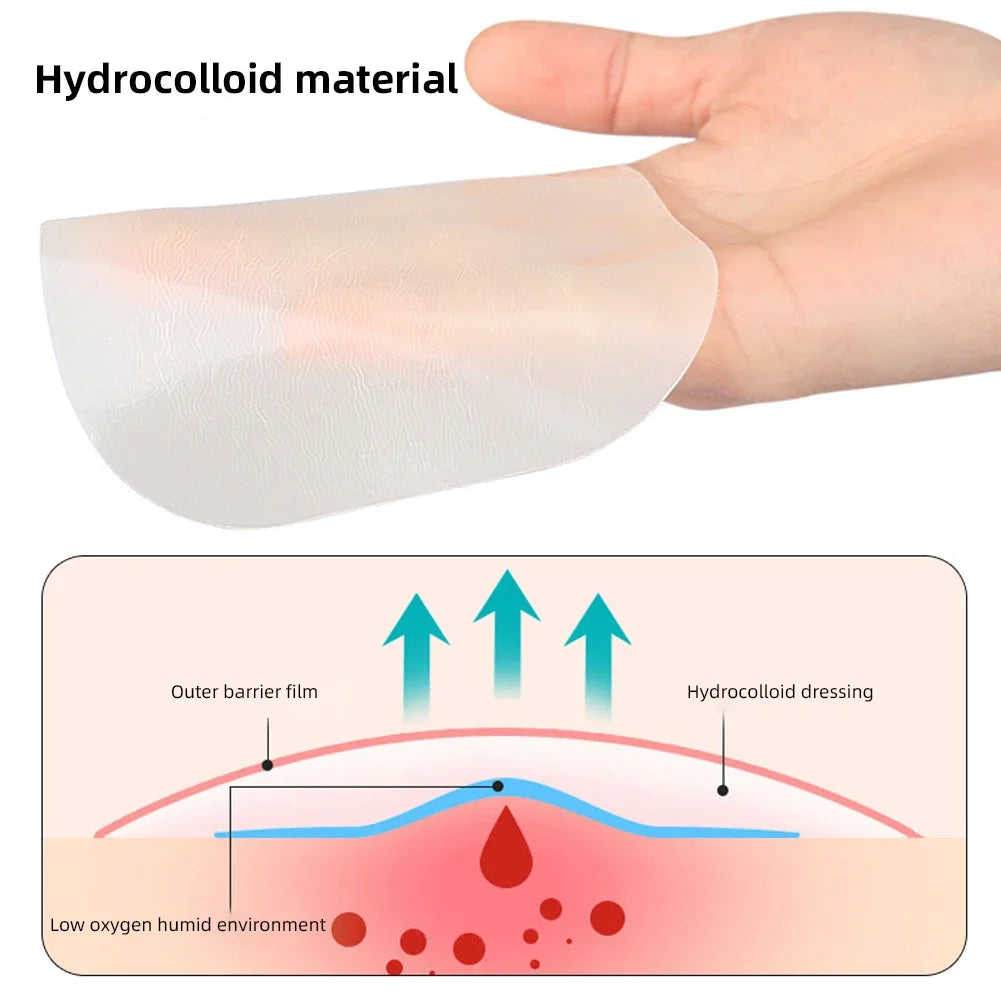 1pc Hydrocolloid Bandage Fast Healing Waterproof Ultra Thin Hydrocolloid Wound Dressing Breathable Soft for Travel for Burn