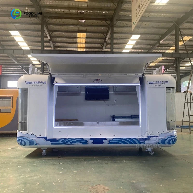 Mobile Kitchen Food Truck Fully Equipped Street Snack Catering Food Truck Cart Pizza Coffee Food Truck for Sale FL Customized