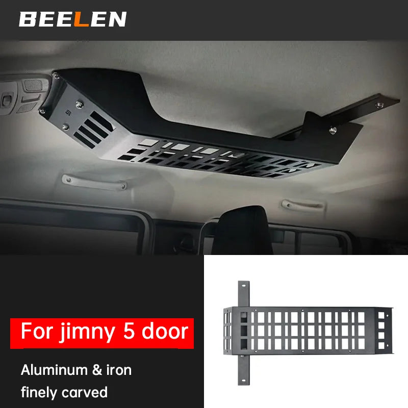 Car Luggage Basket Roof Inner Storage For Suzuki Jimny JB64 Sierra JB74W 2019 2023 Car Roof Inner Storage Interior Accessories