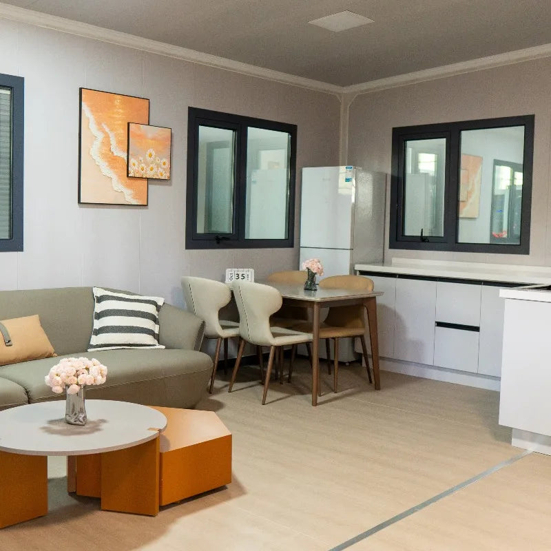 Customized Container House Luxury 20/40ft Folding Modular Homes Tiny House with 3 Bedroom Expandable Refabricated House