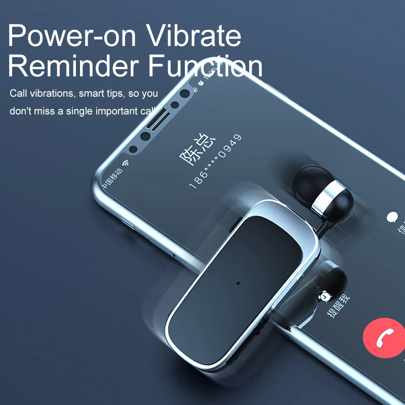 K52 In-Ear Auriculares Mini Wireless Bluetooth Headset Vibration Call Remind Sports Clip Driver Earphones Hands Free PK Fineblue
