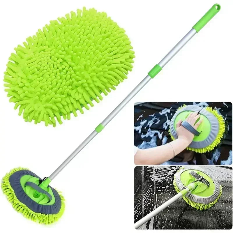 Extendable Car Wash Mop, Long Handle Chenille Car Cleaning Brush, Car Care Product, Wash Brush Car Cleaning Tool