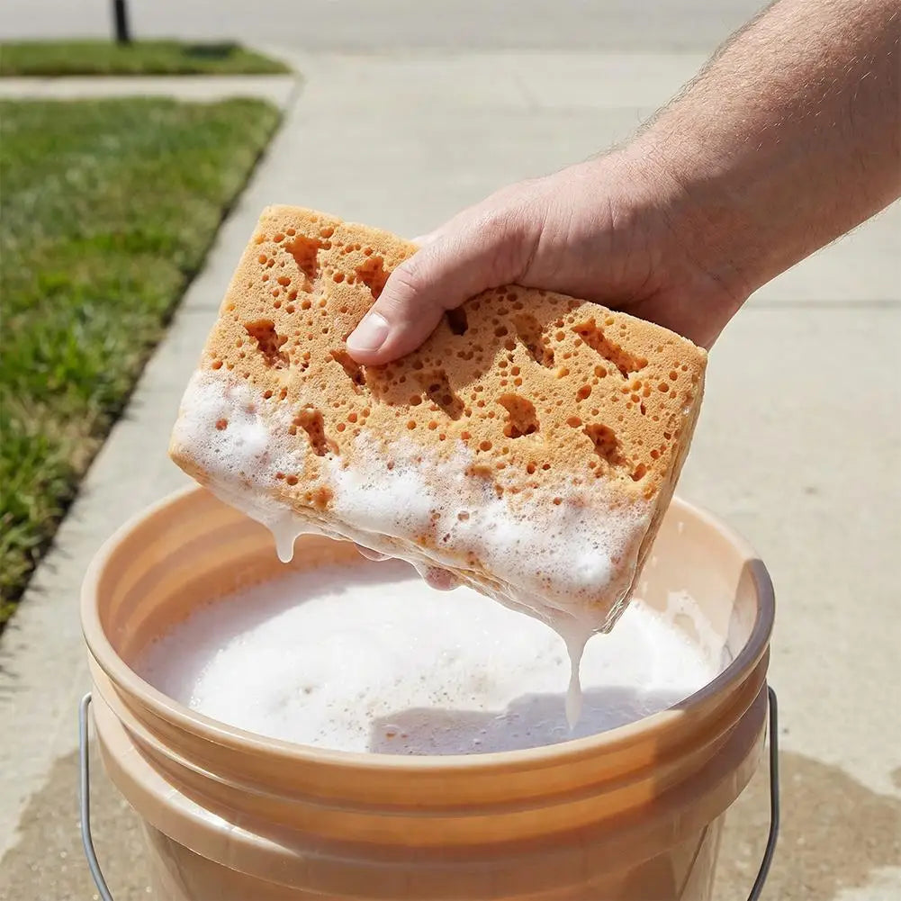 Super Absorbent Honeycomb Car Wash Sponge, Large Foam Block for Deep Cleaning Without Scratching Paint