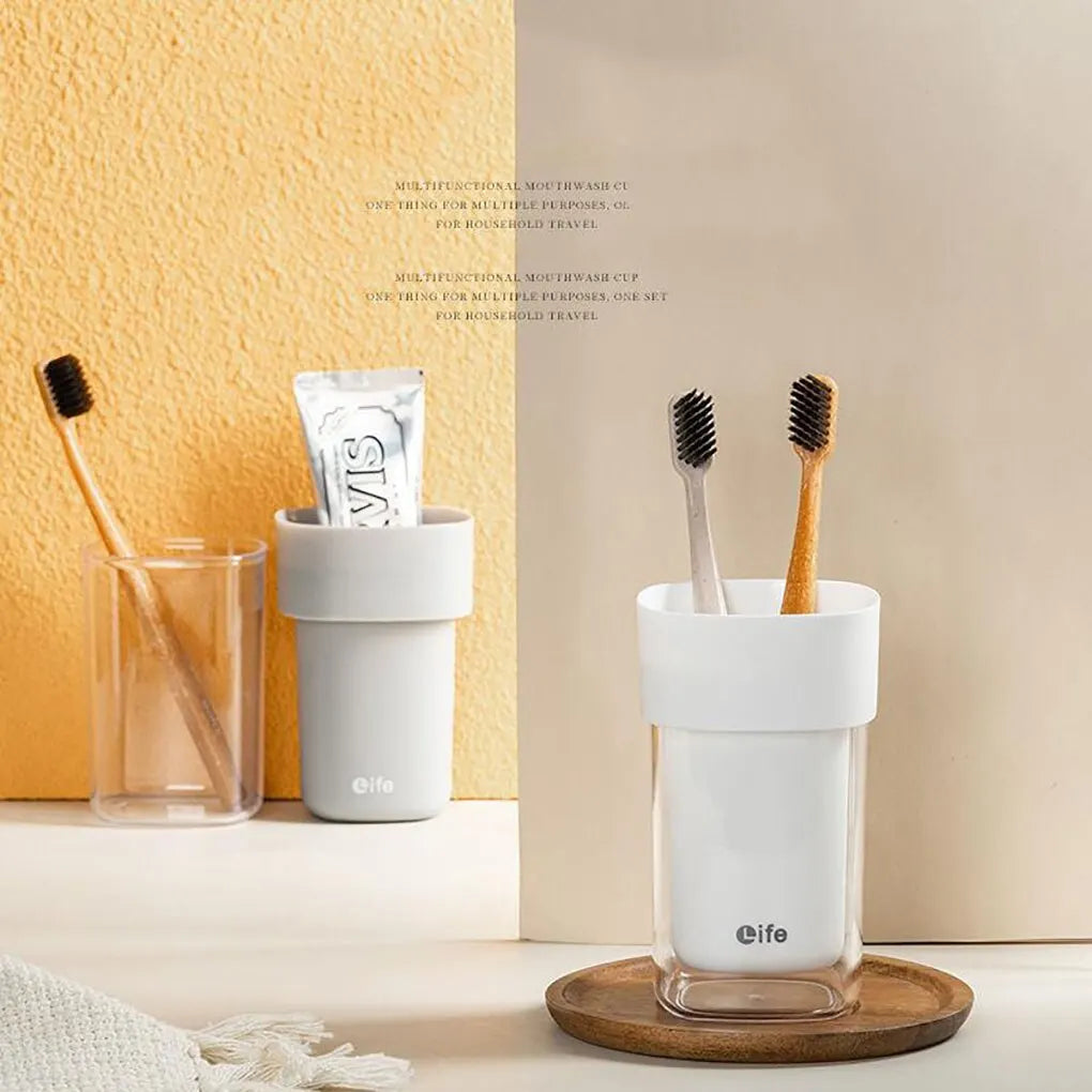 Clear Toothpaste Toothbrush Holder With Wash Cup Travel Portable Toothpaste Toothbrush Multifunctional Storage Box Protect Cover