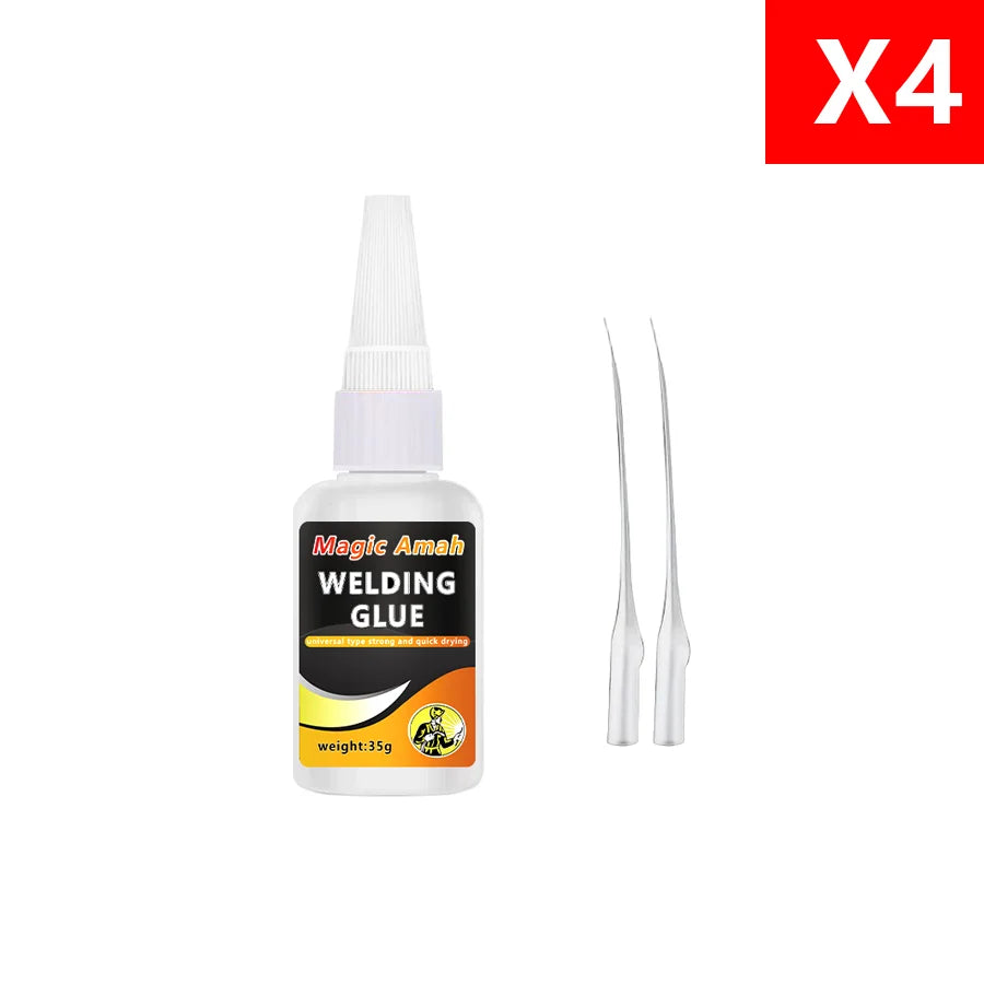 1/4PCS Welding Glue Strong Bonding Instant Drying Adhesive Instead of Welding for Metal Plastic Ceramic Wood Repair