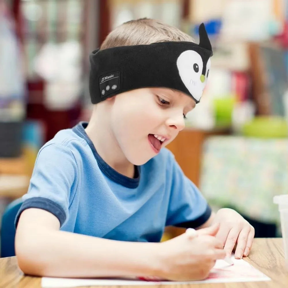 Soft Bluetooth Headphones Eye Mask Thin Speakers Volume Limited Children's Sleep Earphones Elastic Eye Mask Comfortable Wear