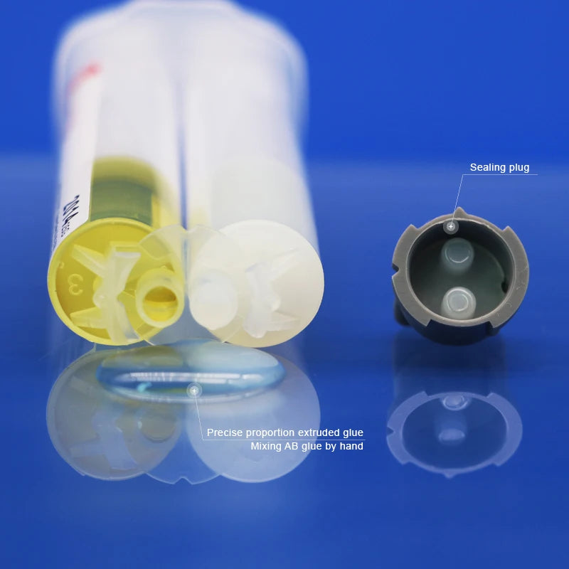 2014 AB Glue Amber Fast Cured Bond Metal Plastic Jewelry 25g Syringe Liquid Healant Light Yellow 5 Minute Rapid Epoxy Adhesives
