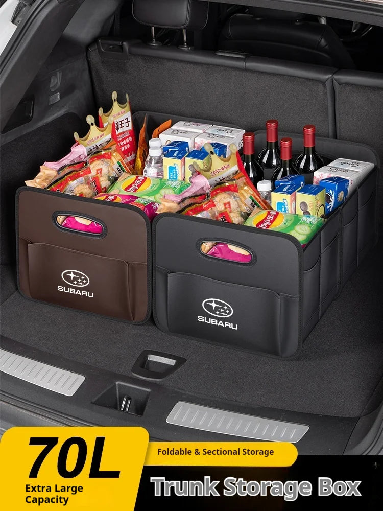 Car Trunk Foldable Storage Box Large Capacity Storage Bag For Subaru STI Brz Wrx Xv Ascent Forester Outback Impreza Legacy