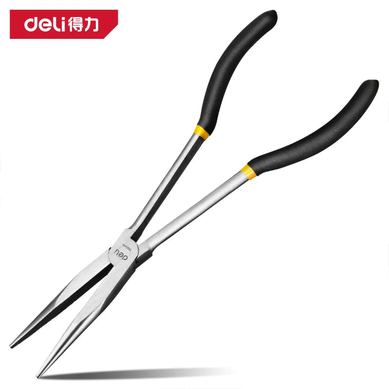 Deli 1 Pcs Mini Pliers Making Pliers Precision Wire Cutters, Needle, Round & Bent Nose for Making, Chain Nose, Craft, Earring