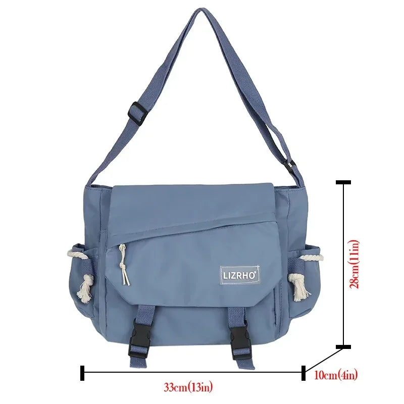 Hong Kong Style Bag Versatile Artistic Korean ForVersion Street Photography Shoulder Bag Messenger Bag Student Crossbody Bag