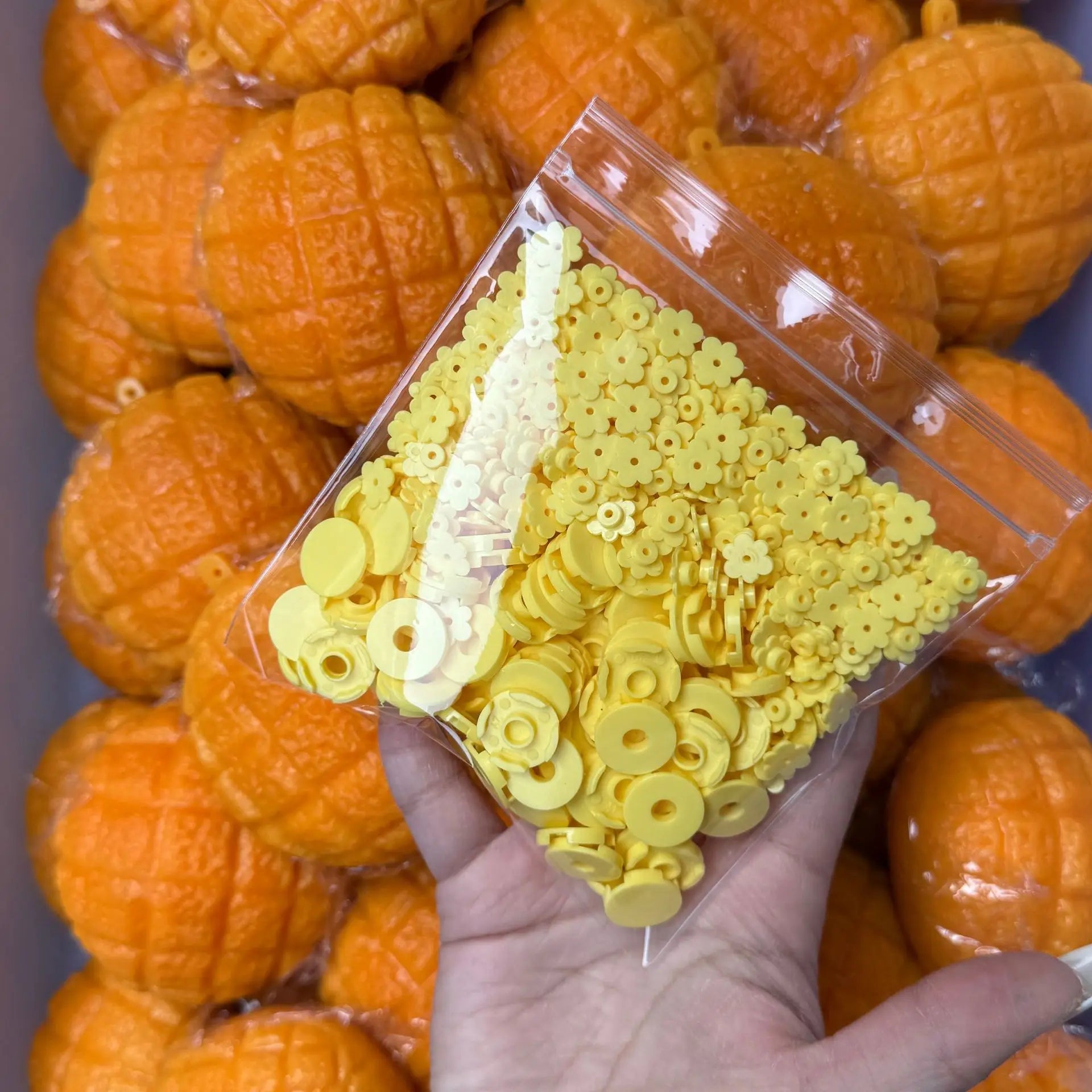 Food-Shaped Stress Ball Pineapple Bun Squishy Toy Moldable Bounce Squeeze Ball ASMR Sensory Anti Stress Fidget Toys Squeeze Toy