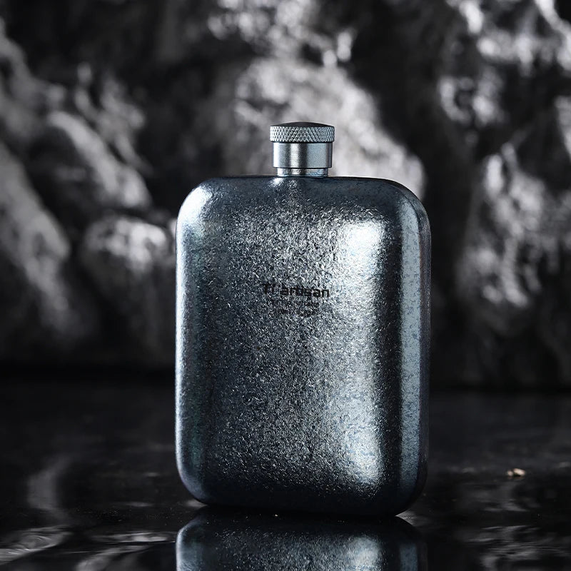 Tiartisan 170ml 230ml Titanium Hip Flask Outdoor Travel Ultralight Portable Alcohol Bottle Pocket Mini Whiskey Wine Pot