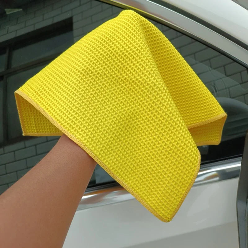 Microfiber Waffle Towel Car Drying Glass Cleaning Cloth Absorbent Lint Free for Auto Detailing Car Wash Wipe