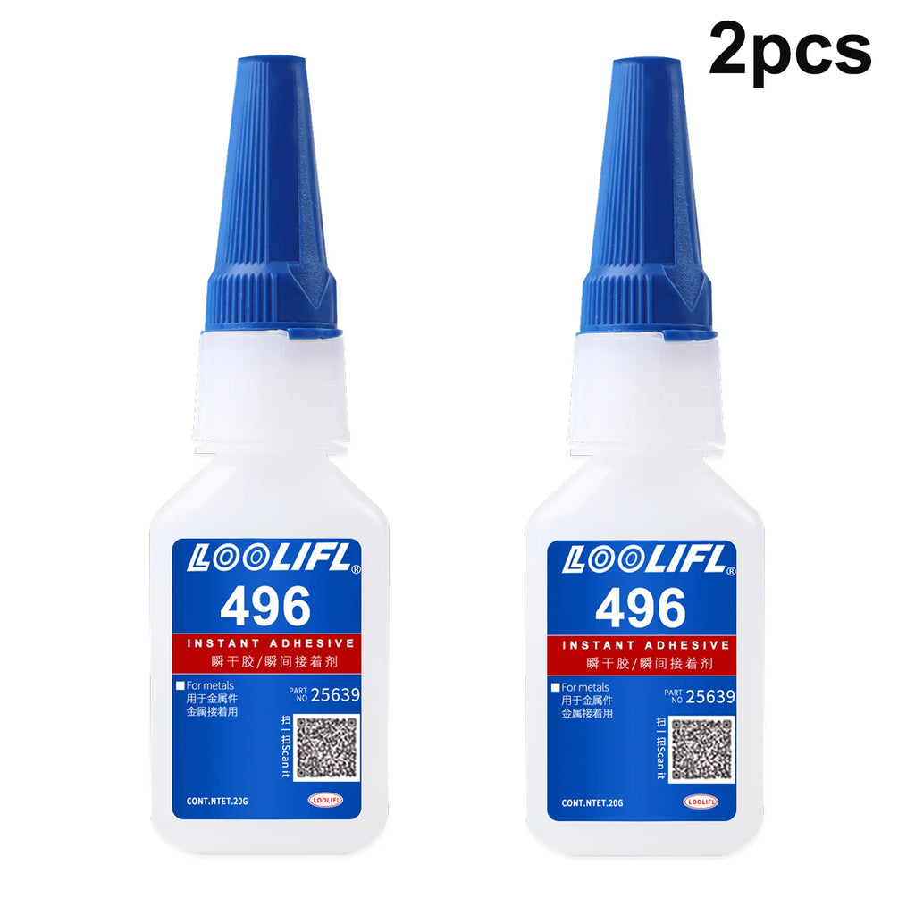 Loolifl New Upgraded 1-25Pcs Super Glue 496 Strong Cyanoacrylate Instant Adhesive, Quick-Drying in 5 Seconds, Waterproof and Stable, Universal Bonding Tool
