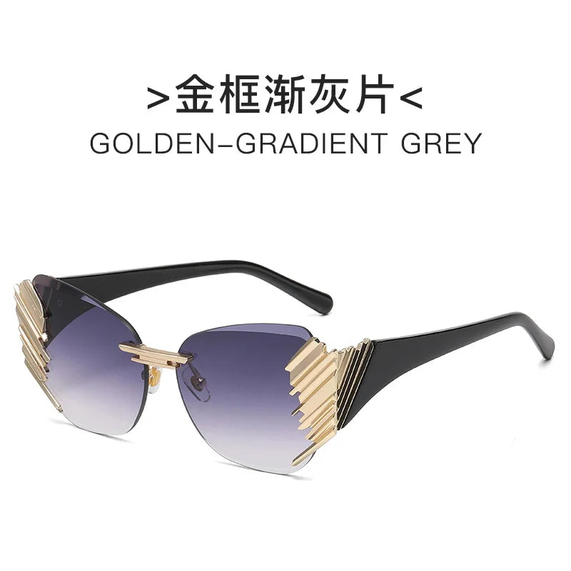 2026 Stylish Rimless Cut Edge Sunglasses Modern Trendy Framless Eyewear Unisex Versatile Fashion Shades Designed for Daily