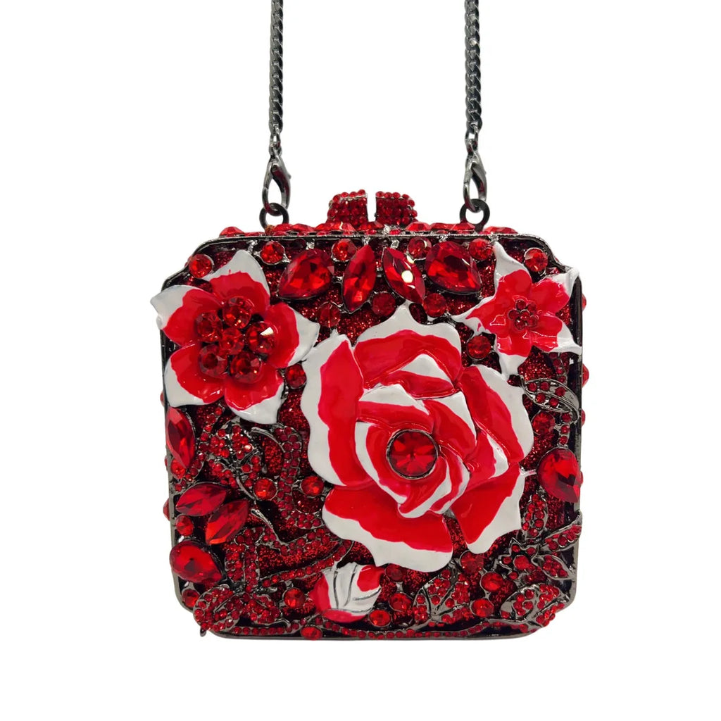 Crystal Bag Diamond Light Luxury Oil Drop Rose Dinner Banquet Party Annual Meeting Handbag Girl