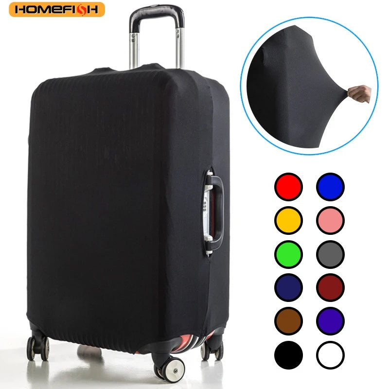 HOMEFISH Solid Color Elastic Suitcase Dust Protector Cover, Universal Fit for 18-28 Inch Luggage