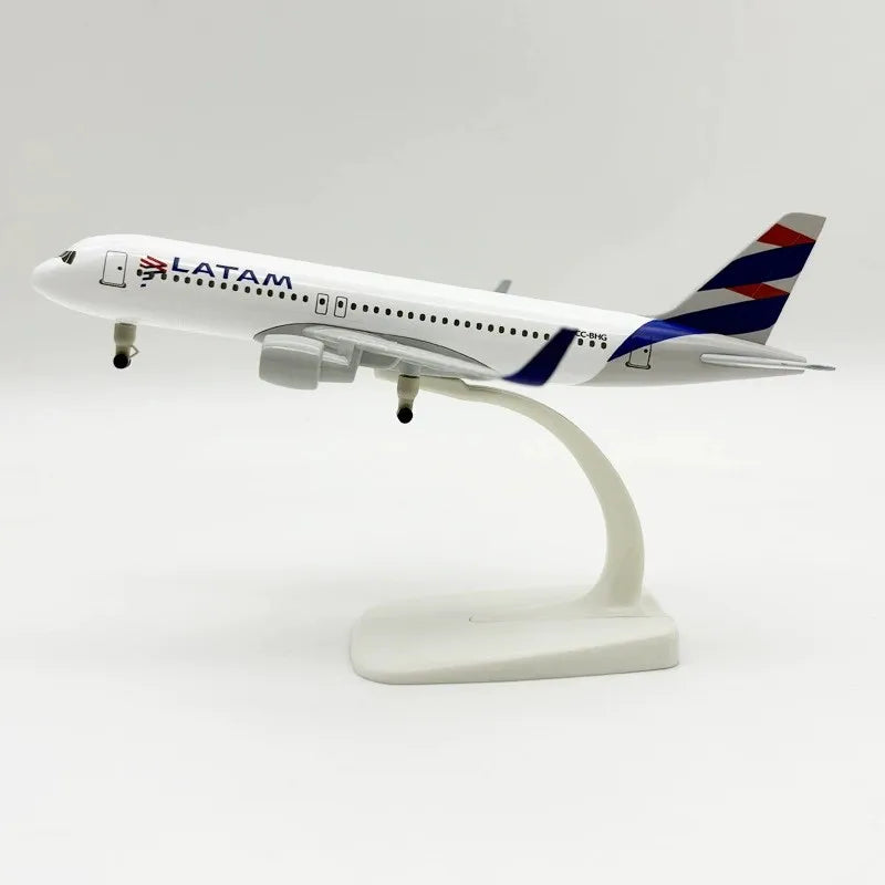 20cm Airplane Model A320 Series Metal Scale Aircraft Diecast Aviation Collectible Miniature Children Toys Souvenir With Stand