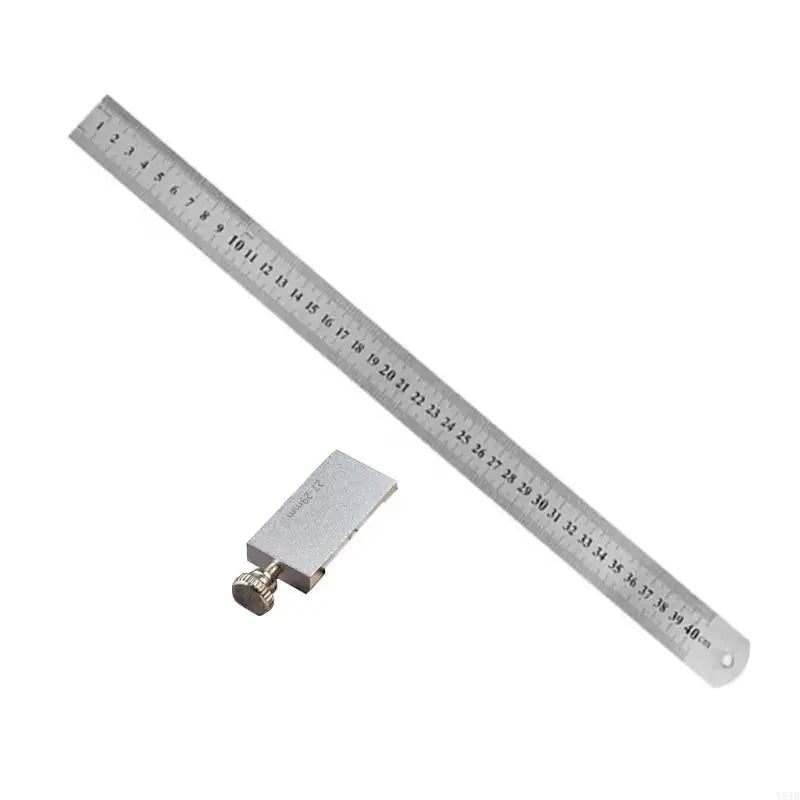 Y51B Accurate Measuring Marking Gauge Carpenter Scribing Ruler 15/20/30/40cm Aluminum Carpentry Square Woodworking Tool
