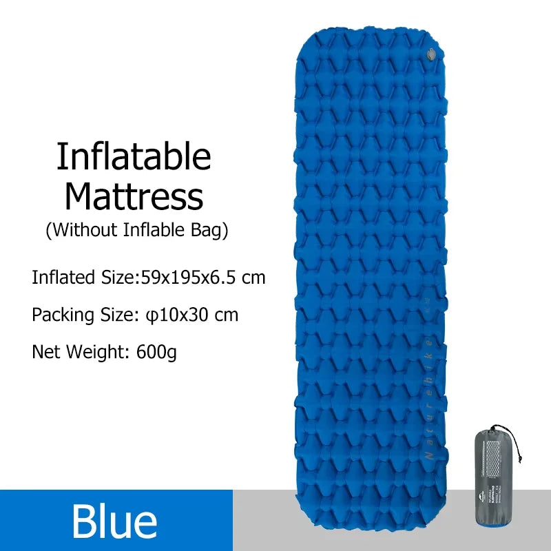 Naturehike Inflatable Mattress Camping Mattress Air Mattress Ultralight Outdoor Sleeping Pad Folding Bed Hiking Sleeping Mat