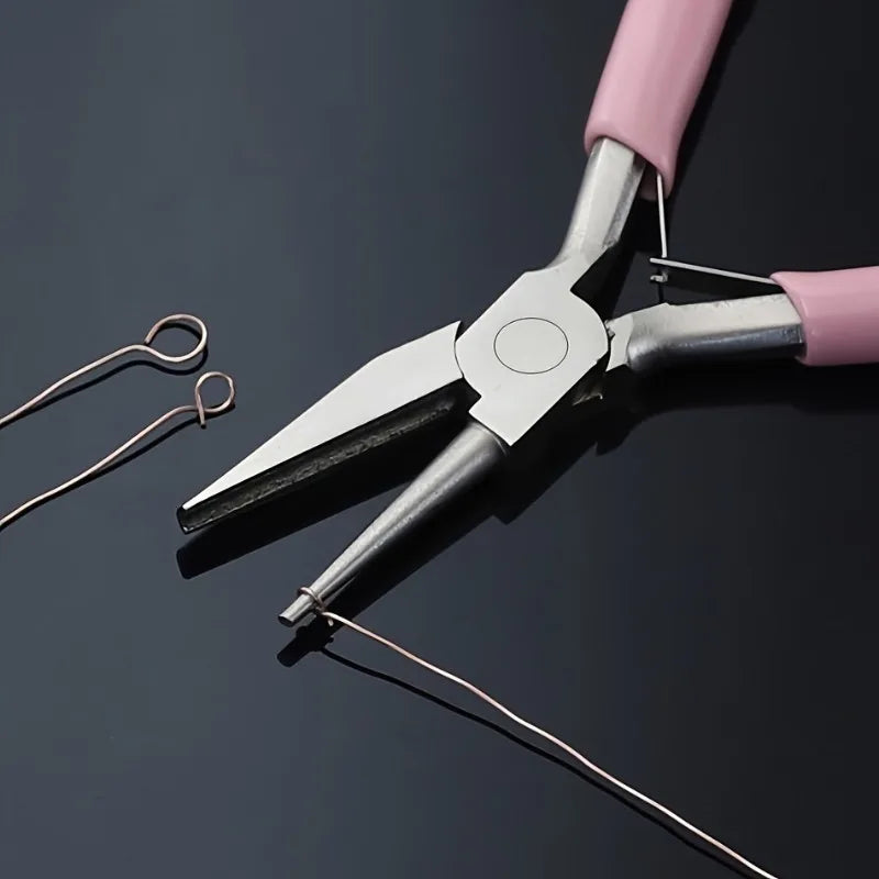 1pc Mini Wire Winding Pliers Half Groove Half Round Nose Tool Pliers DIY Hand Tools