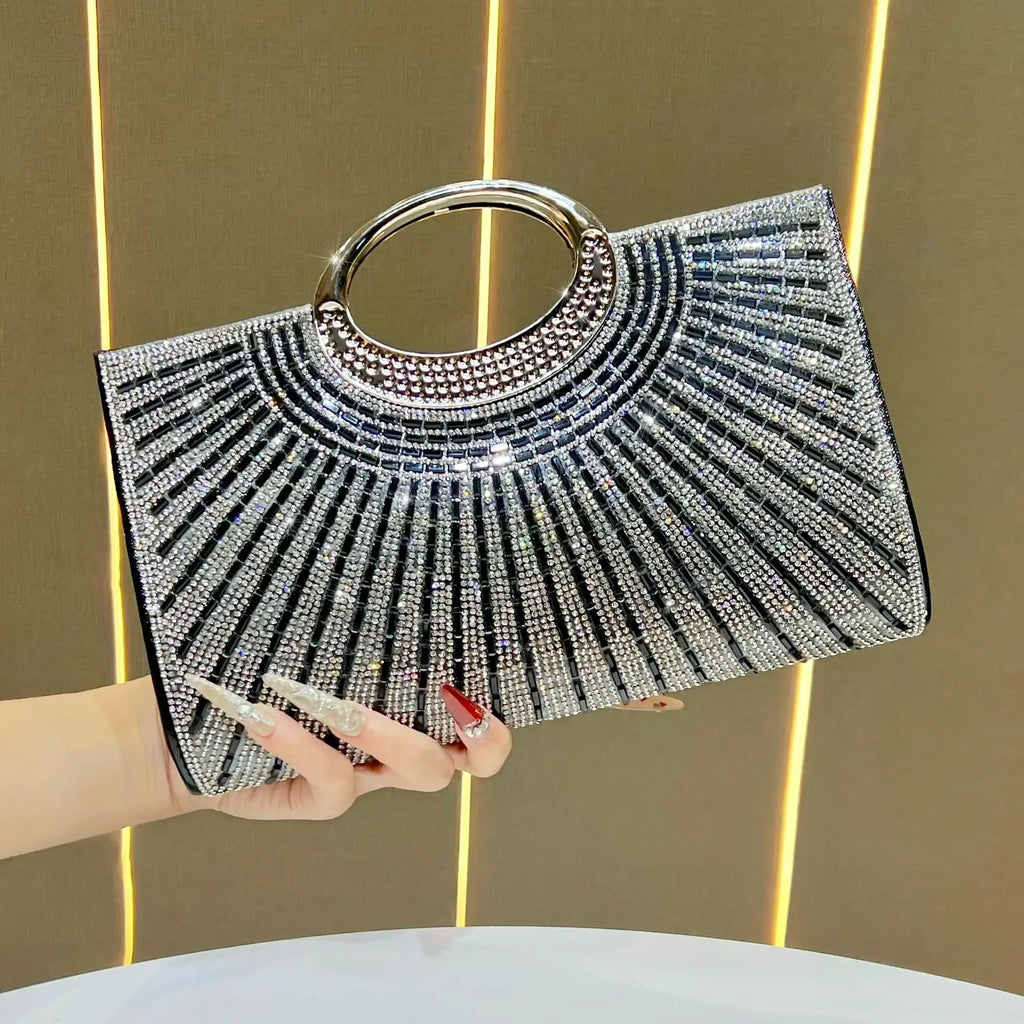 Handbag Diamond Enlaid Light Luxury Dinner Bag Fashion Rhinestone Chain Bag Premium Messenger Bag