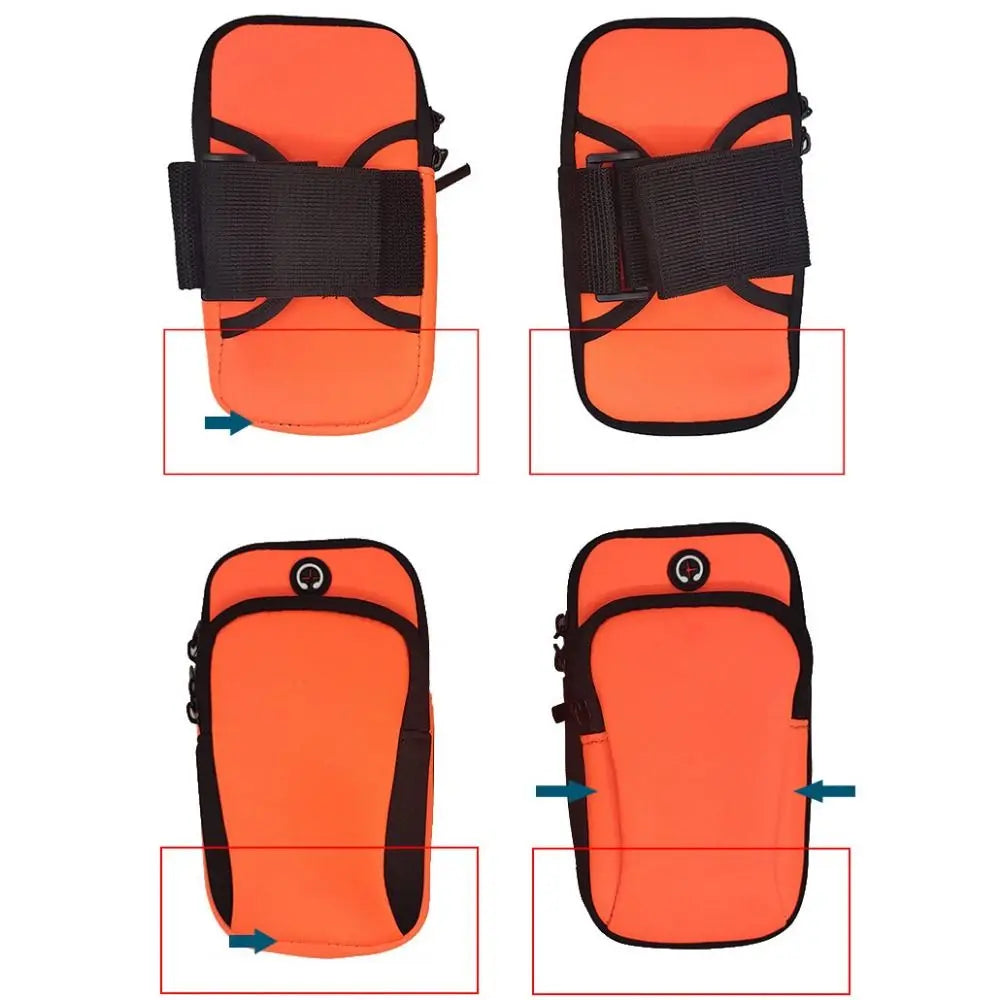 Durable Neoprene Sports Armband Phone Case Black Blue Green Breathable Mesh Arm Bags Waterproof For Phone Money Keys Universal