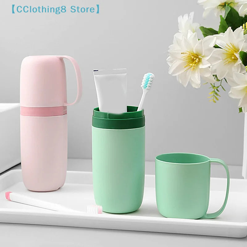 Toothbrush Cup Travel Toothbrush Toothpaste Holder Simple Portable Mouthwash Cup For Business Trip Home Camping Acessor【AliS8】