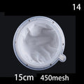 1pc 100/120/200/300/400/450 Mesh Nylon Filter Stainless Steel Funnel For Fruit Milk Traditional Chinese Medicine Oil White Wine