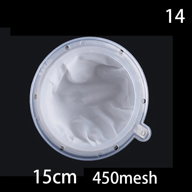 1pc 100/120/200/300/400/450 Mesh Nylon Filter Stainless Steel Funnel For Fruit Milk Traditional Chinese Medicine Oil White Wine