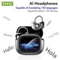 Auriculares Bluetooth HTC NE32 2026 AI Real-Time Language Translator TWS Earbuds Bluetooth 6.0 HiFi Sound IPX5 Choice