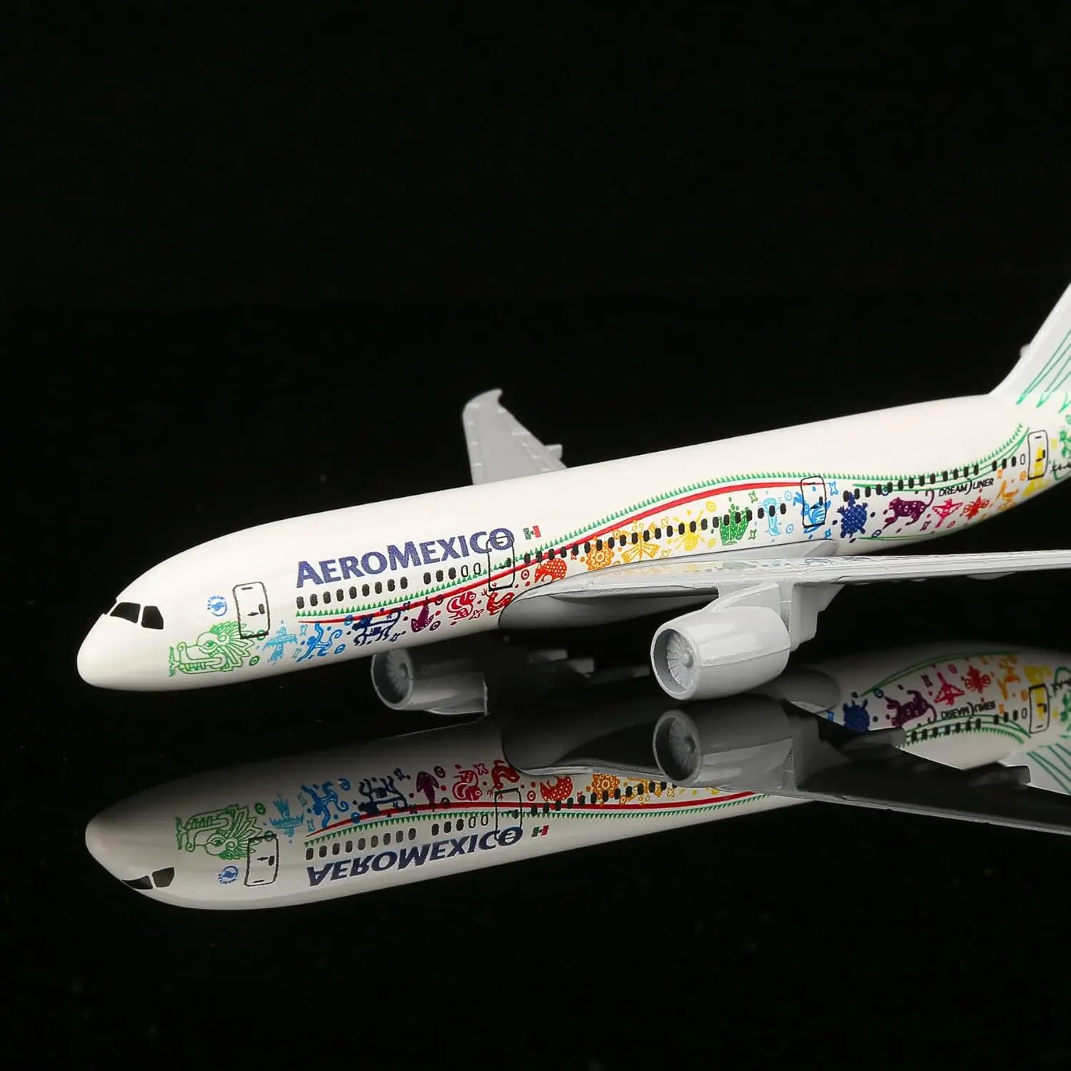 16cm Toy Airplane Model Aeromexico B787 Diecast Metal Airplane Model Kits with Stand for Collections and Displays or Boys Gift