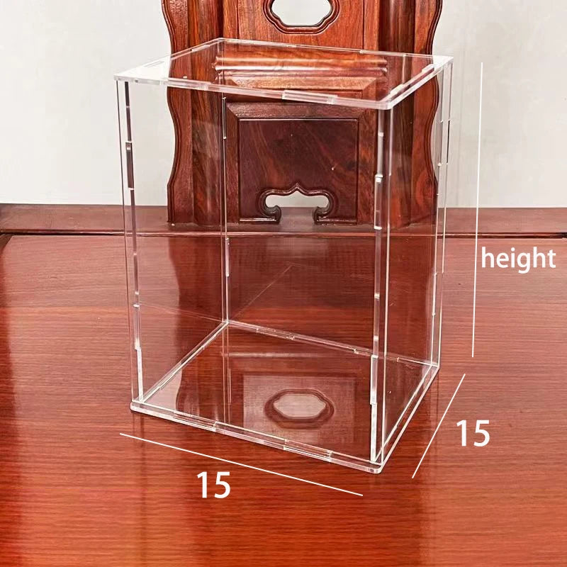Acrylic Display Cabinets for Collections, Assembled Clear Acrylic Boxes for Protect Action Figures, Organizing Model,Dolls