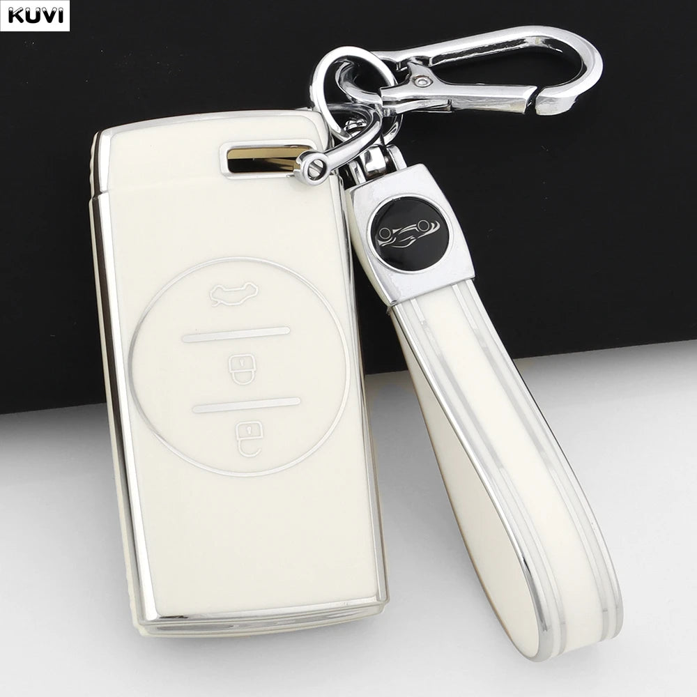 Pink TPU Car Remote Key Case Cover Fob Keychain Shell For Chery Tiggo 7 pro 8 Pro Exeed Tiggo 2 3x Arrizo 5 Pro Gx 5x EQ7 2021
