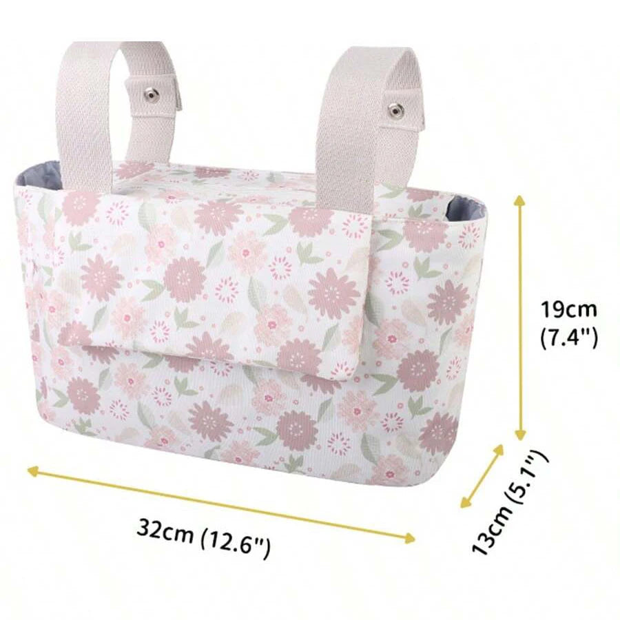 Large Capacity Baby Stroller Bag Hanging With Multiple Pockets Stroller Storage Hanging Bag Oxford cloth Magnetic Button