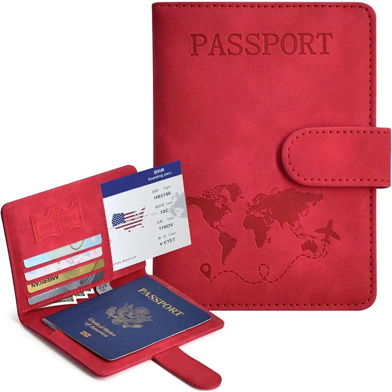 Passport Holder, Passport Cover with Credit Card Slot Passport Wallet Case Book Travel Must Have